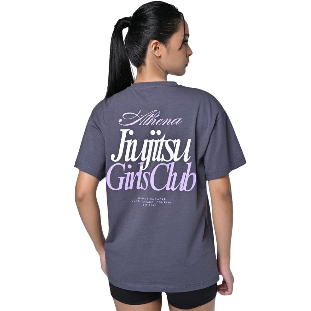 Athena Mila Jiujitsu Oversized Graphic Tee Storm Grey T-Shirts Athena Storm Grey Small