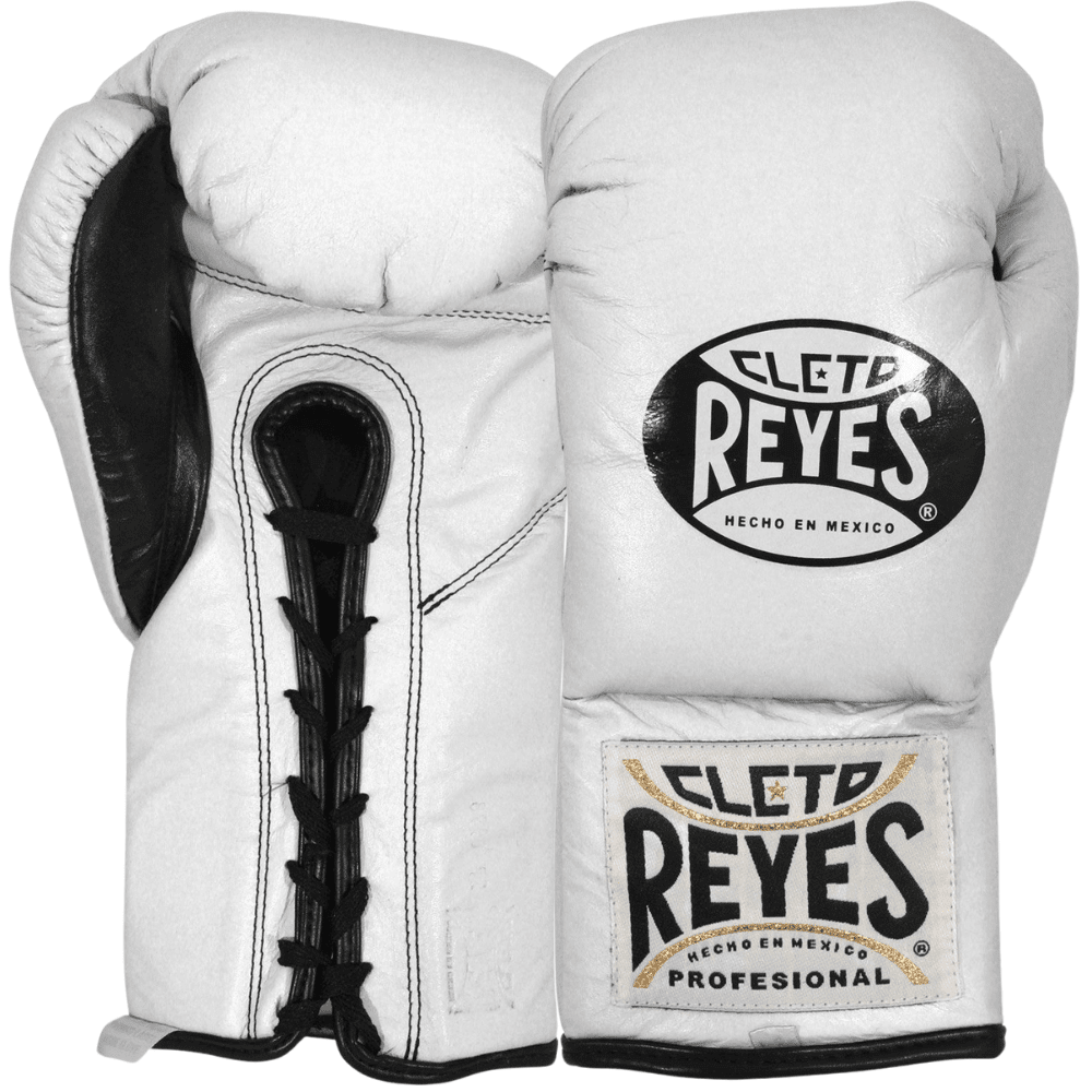 Cleto Reyes Official Professional Boxing Gloves White/Black – MMA