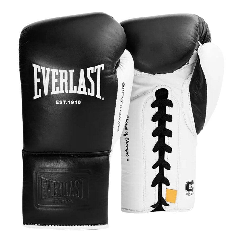 Everlast Powerlock OG Laced Fight Gloves Black/White – MMA Fight Store