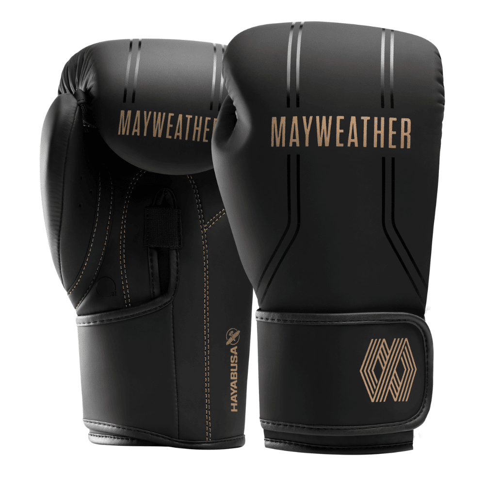 Hayabusa x Mayweather Contender Boxing Gloves Black/Gold – MMA