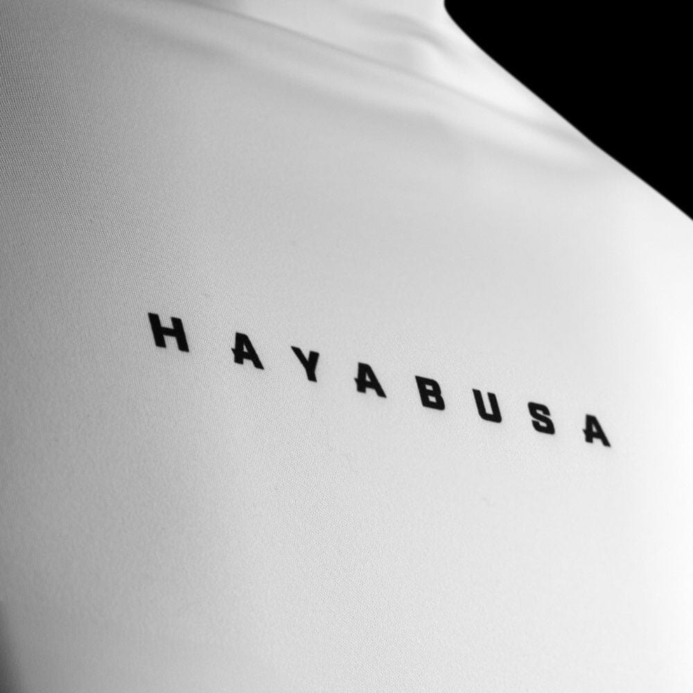 Hayabusa Pro Ranked Short Sleeve Rashguard White Rashguards Hayabusa