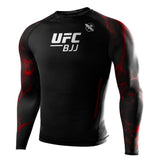 Hayabusa UFC BJJ Long Sleeve Rashguard Black/Red