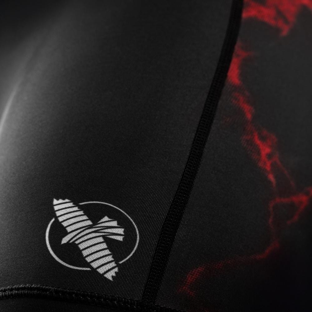 Hayabusa UFC BJJ Womens Vale Tudo Shorts Black/Red Compression Shorts Hayabusa
