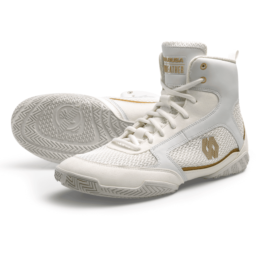 Hayabusa x Mayweather Champ Boxing Shoes White/Gold – MMA Fight Store