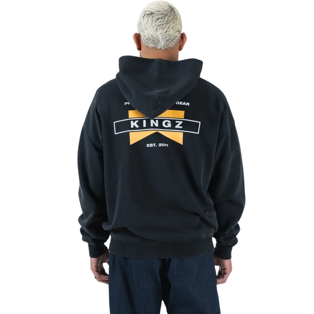 Kingz Flag Zip Up Hoodie Black
