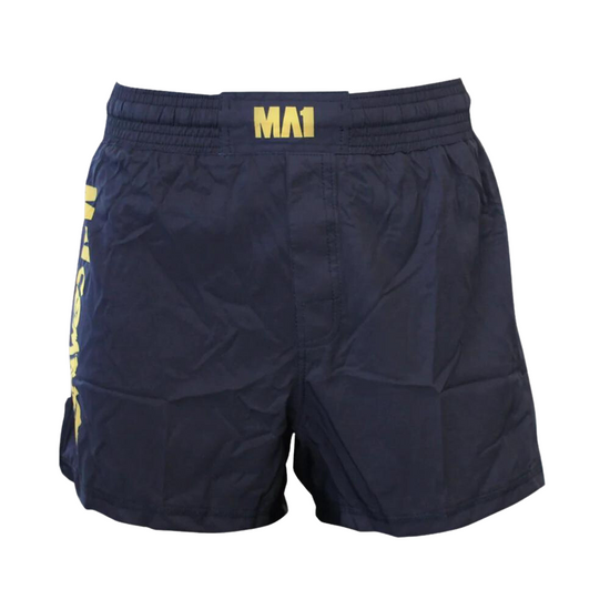 MA1 Black and Gold MMA Shorts