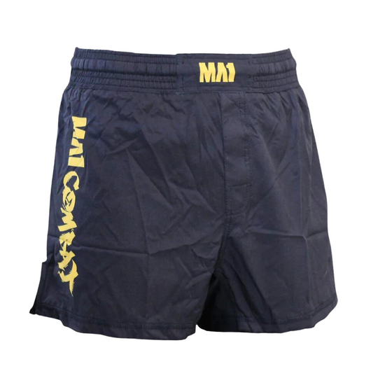 MA1 Black and Gold MMA Shorts