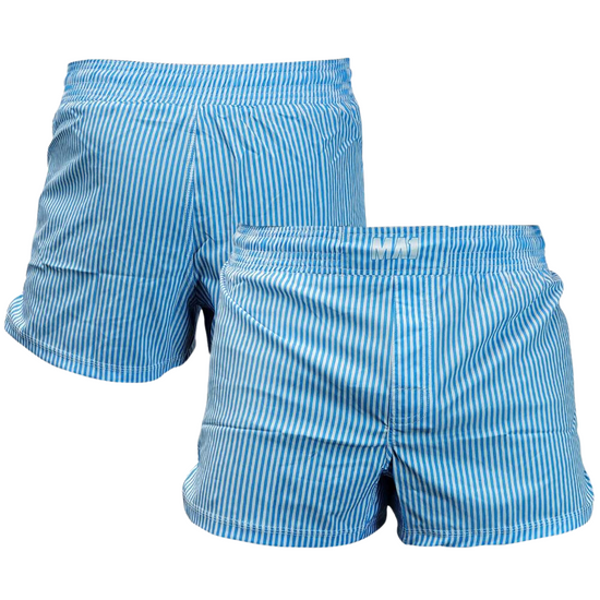 MA1 Blue and White Pinstripe MMA Shorts