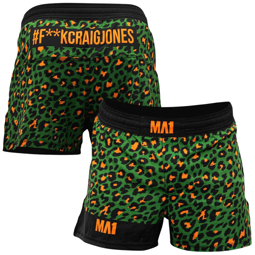 MA1 Craig Jones Tropic Leopard High Cut MMA Shorts