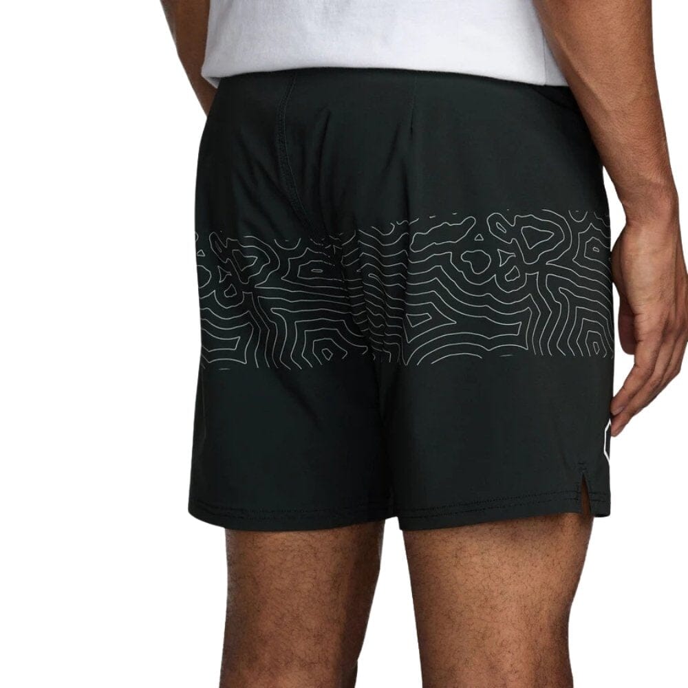 RVCA Mens Hawaii Fight Technical Shorts Black Training Shorts RVCA