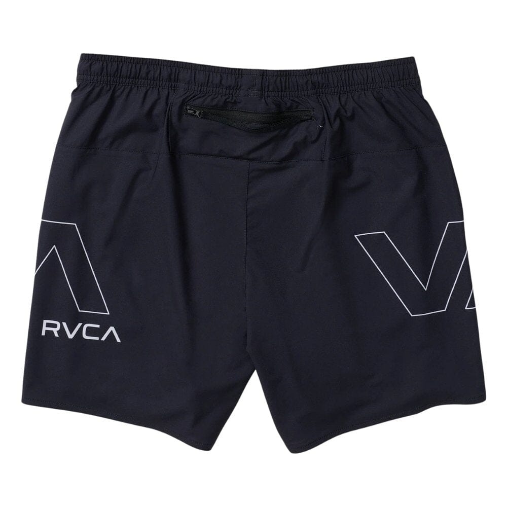 RVCA Yogger 2 in 1 Short 17-Inch Short Black Training Shorts RVCA
