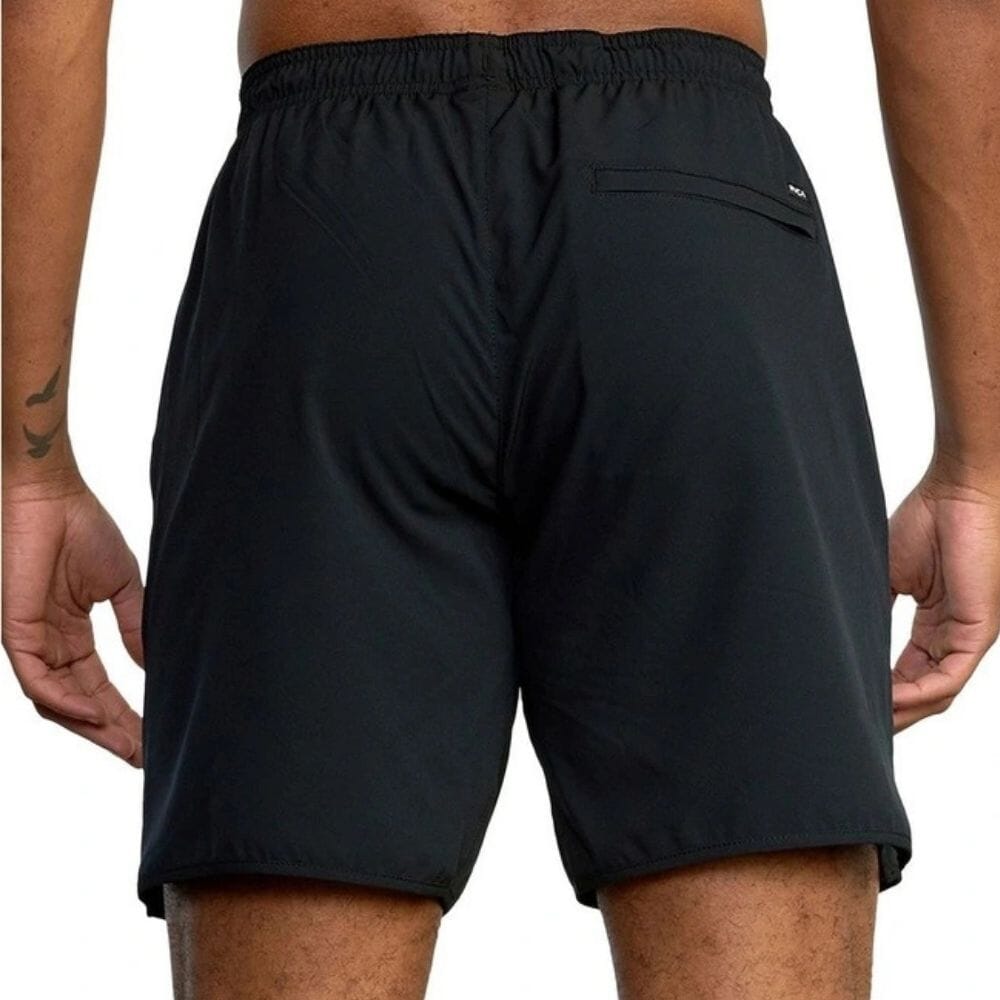 RVCA Yogger Stretch 17-Inch Short Black Training Shorts RVCA