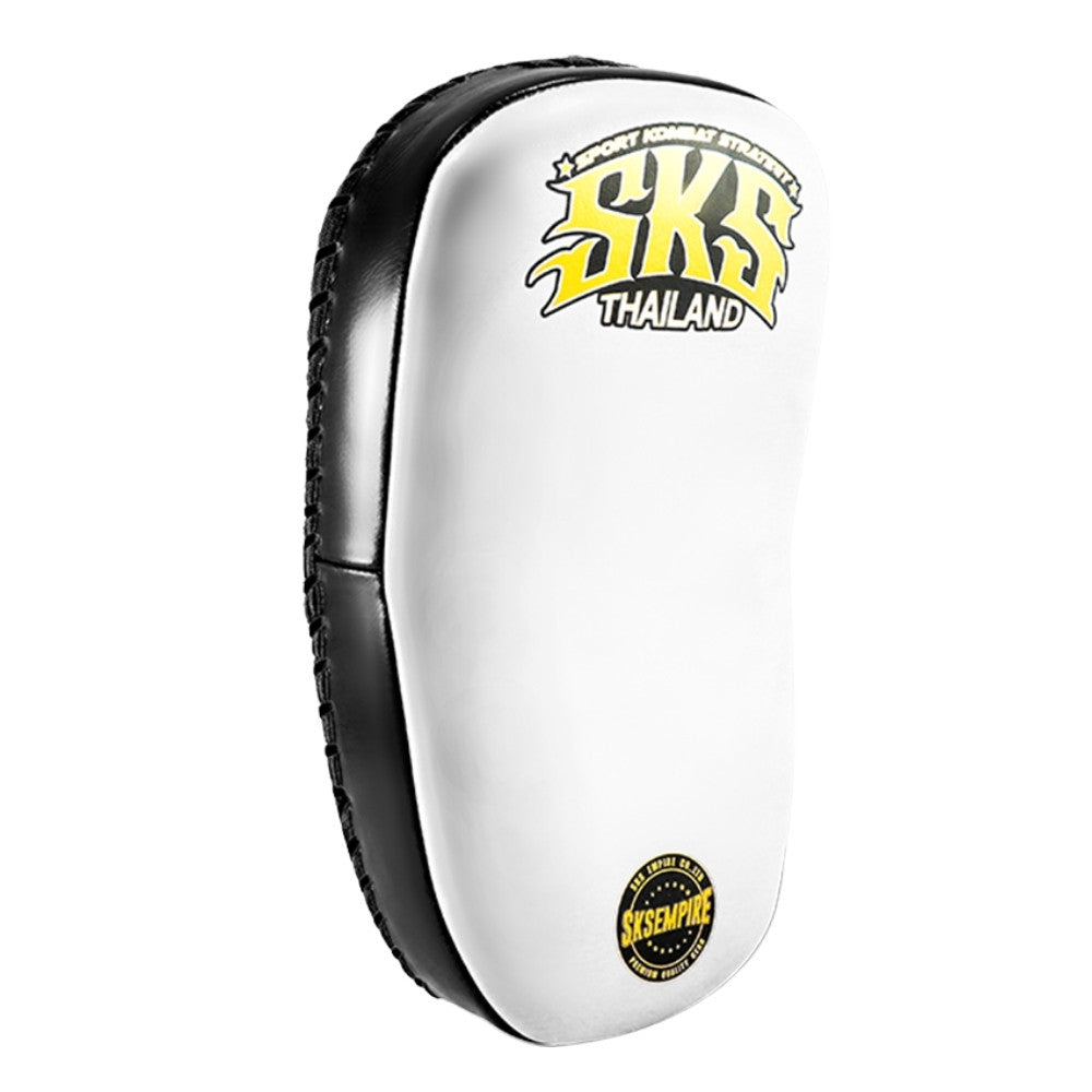 SKS Small Curved Muay Thai Pads White
