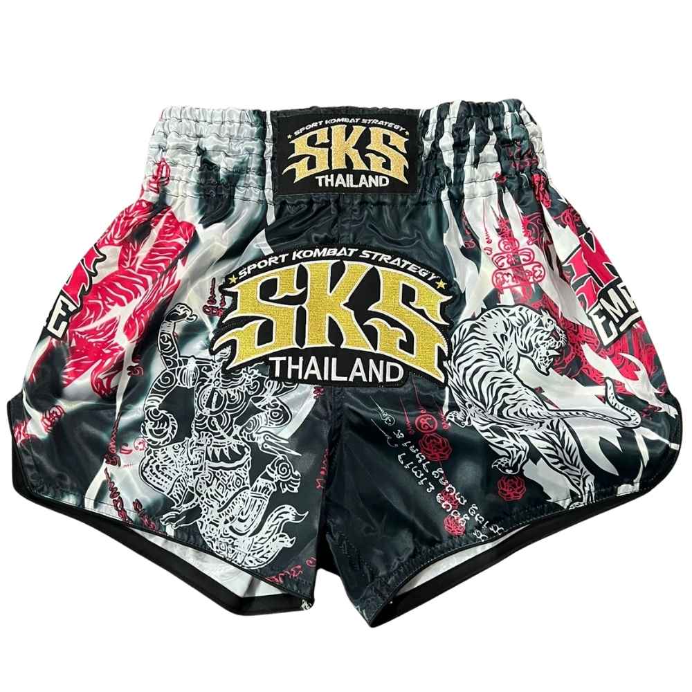 SKS Claw White Muay Thai Shorts Muay Thai Shorts SKS