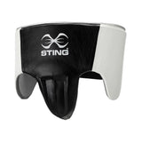 Sting Pro Leather Abdominal Guard White/Black/Silver