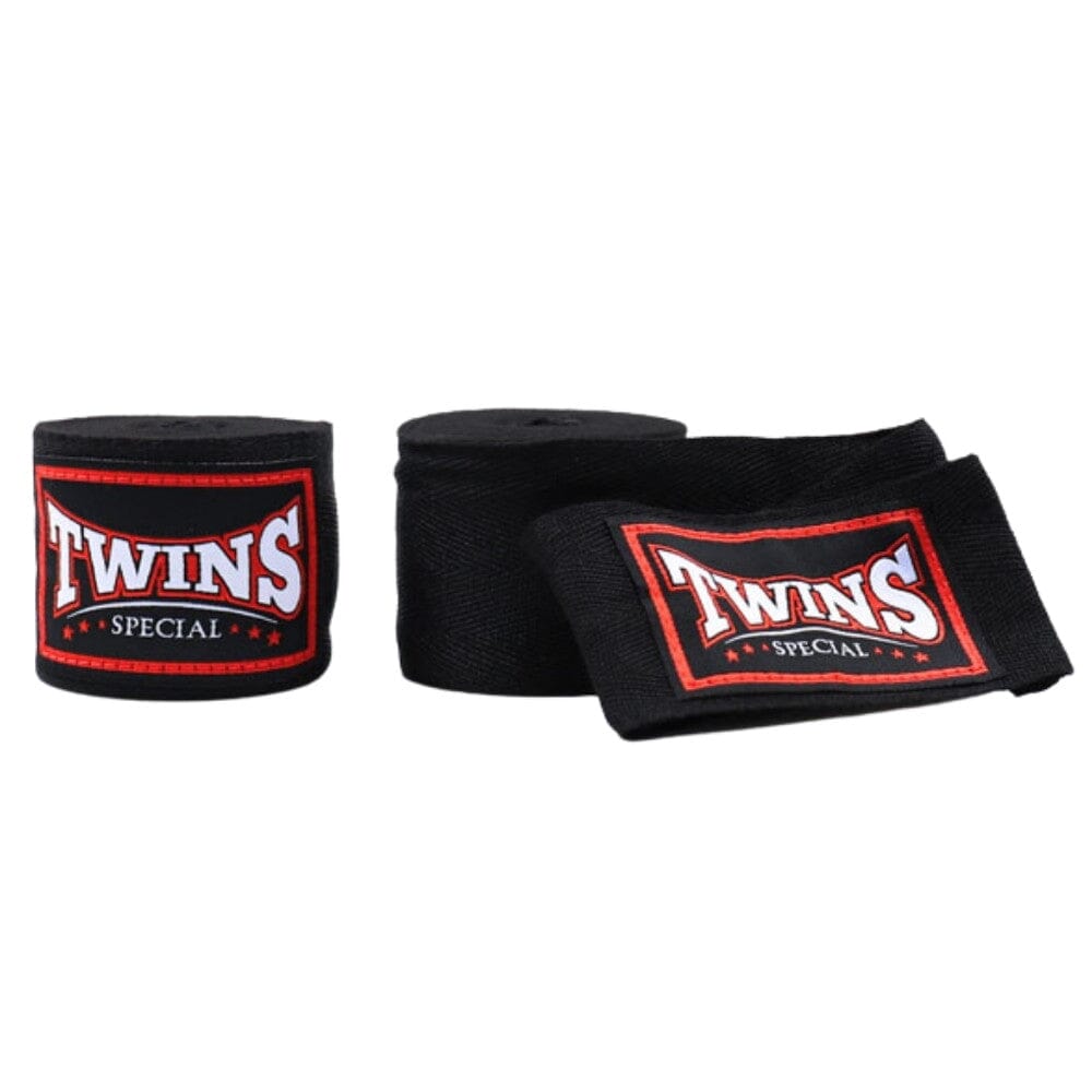 Twins CH-1 Handwraps Black Hand Wraps Twins Black 180 Inch