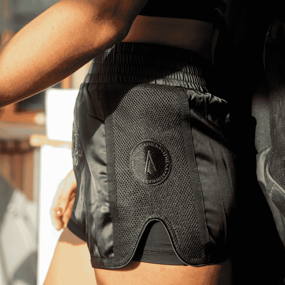 Athena Artemisia Black Muay Thai Shorts Muay Thai Shorts Athena