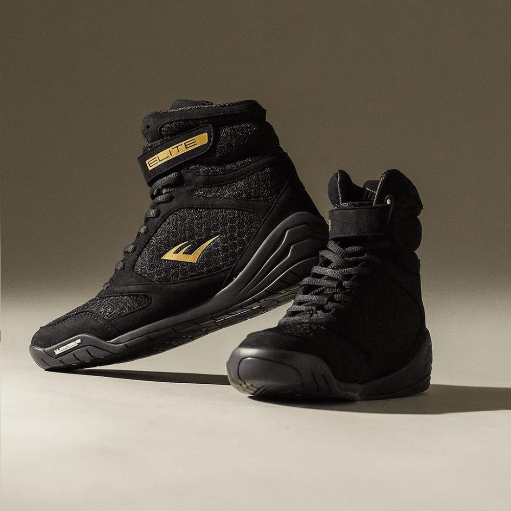 Everlast Elite2 High Top Boxing Shoes Black/Gold – MMA Fight Store
