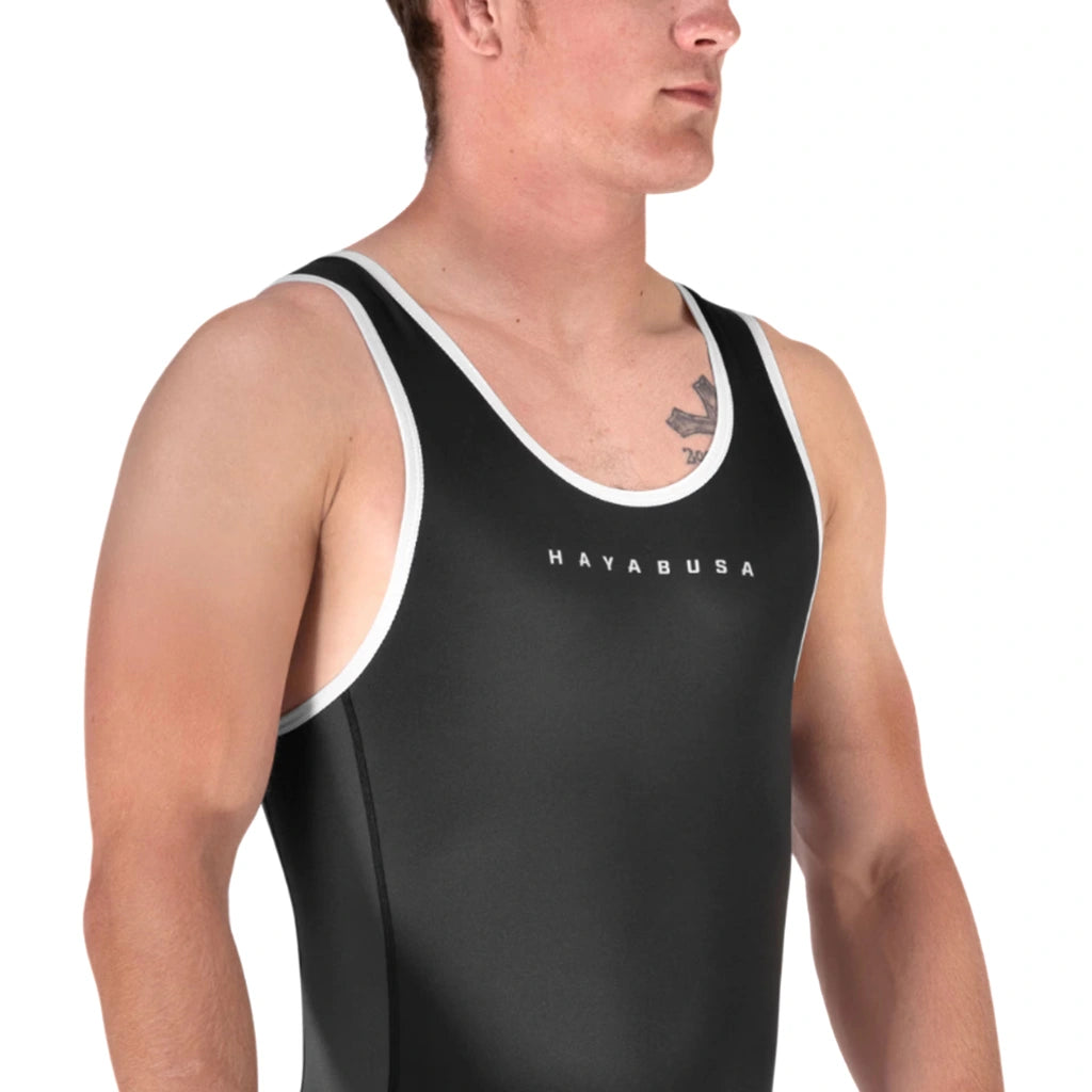 Hayabusa Mens Surge Wrestling Singlet Black — view 3
