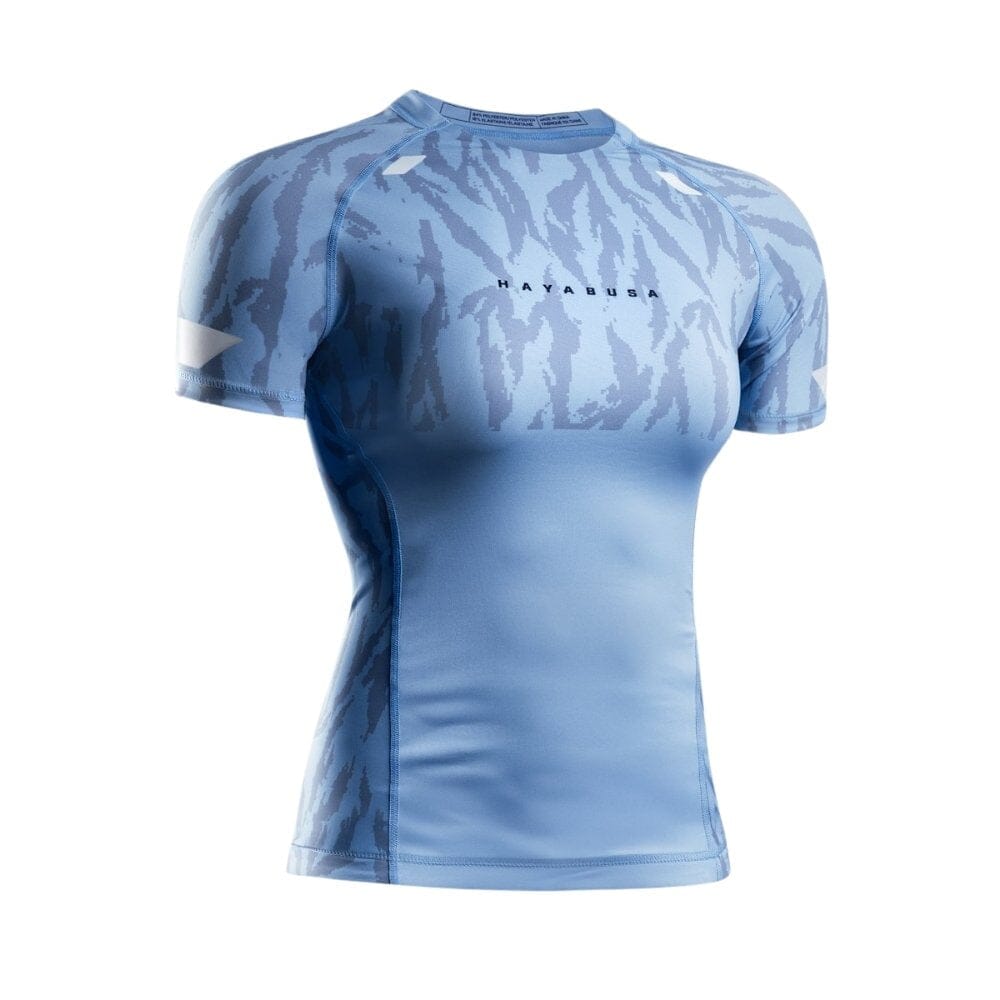 Hayabusa Womens Apex Short Sleeve Rashguard Crystal Blue Rashguards Hayabusa