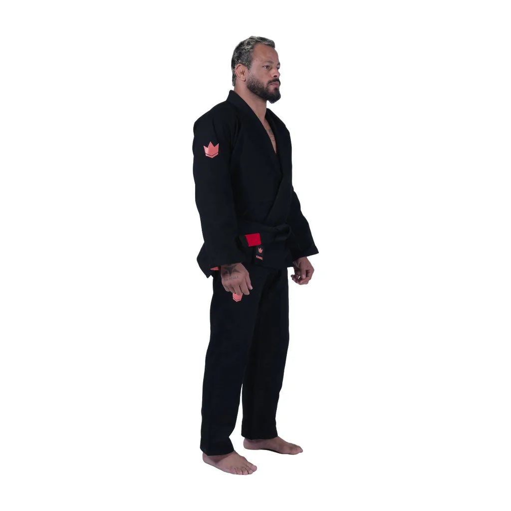 Kingz Mens The One V2 Guava Jiu Jitsu Gi Black/Peach — side