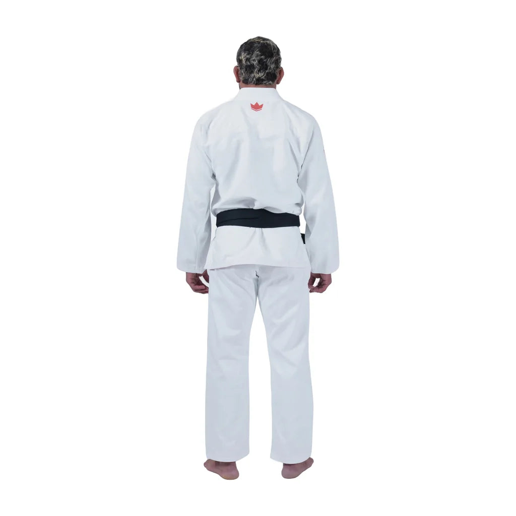 Kingz Mens The One V2 Guava Jiu Jitsu Gi White/Peach — back