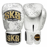SKS Bandana Muay Thai Gloves Metallic White