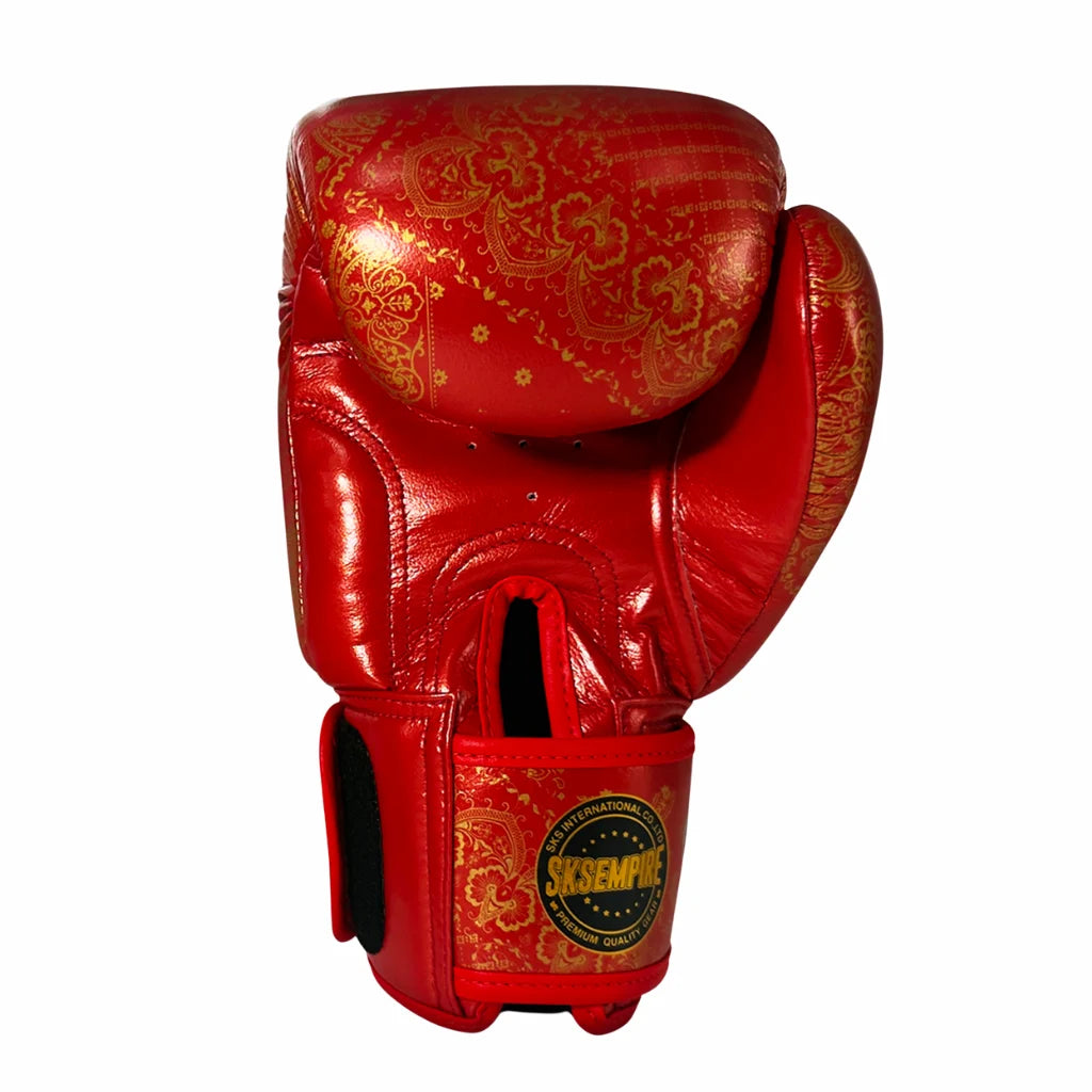 SKS Bandana Muay Thai Gloves Metallic Red