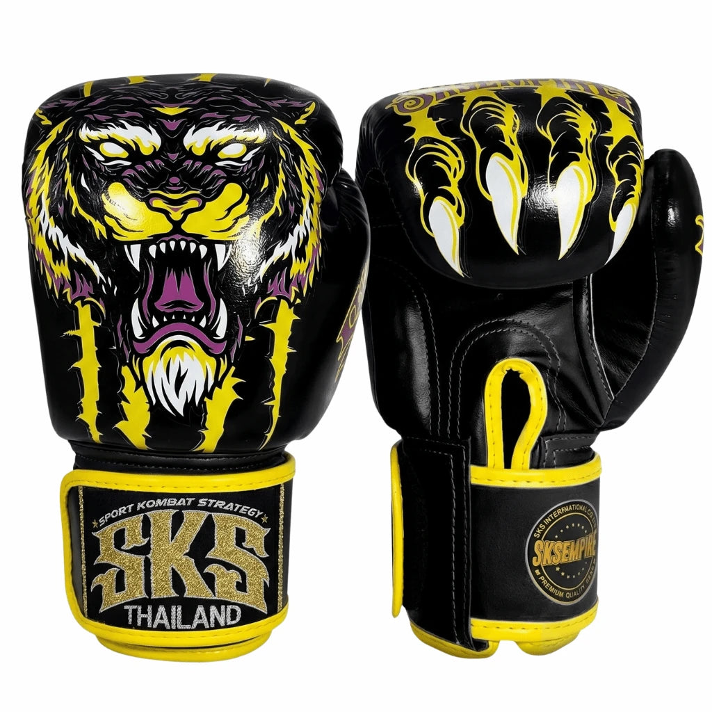 SKS Tiger Muay Thai Gloves Black