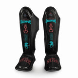 SKS Stickerbomb Muay Thai Shin Guards Black