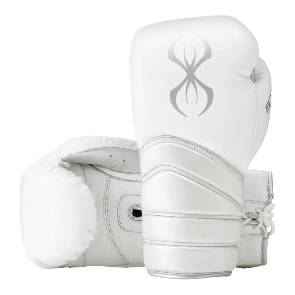 Sting Viper X Lace Up Sparring Gloves White/Silver
