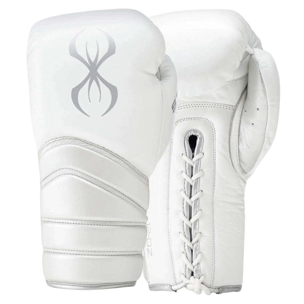 Sting Viper X Lace Up Sparring Gloves White/Silver