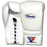 Winning MS-Series Lace Up Boxing Gloves White