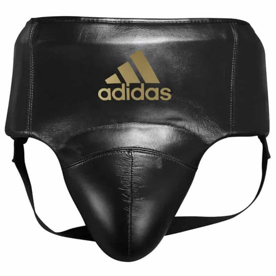 adidas adiStar Pro Leather Groin Guard Black/Gold Front