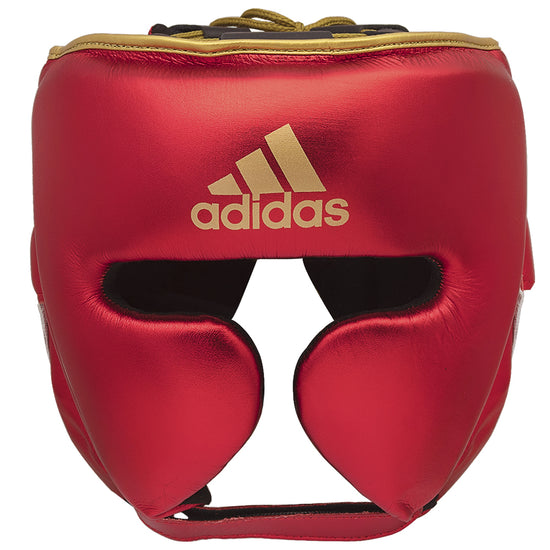 adidas adiStar Pro Leather Head Guard Metallic Red Front