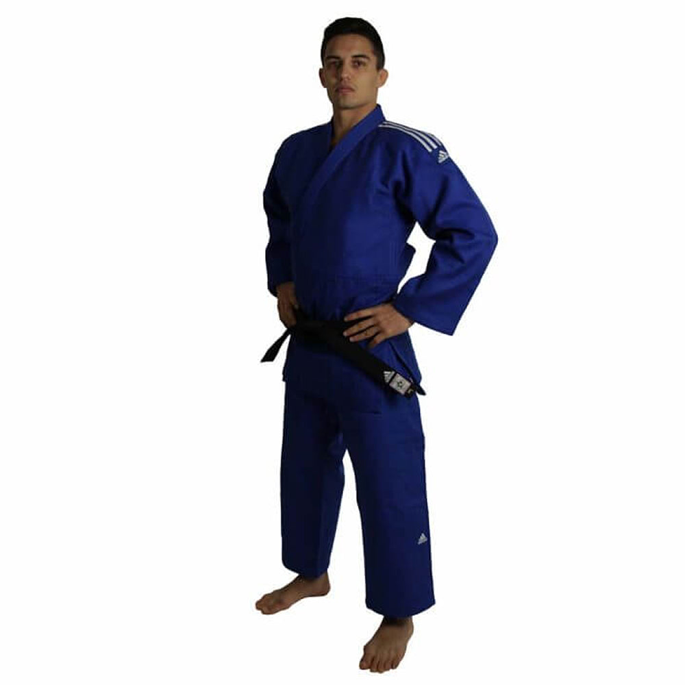 adidas IJF Approved Champion II Slim Fit Judo Gi Blue