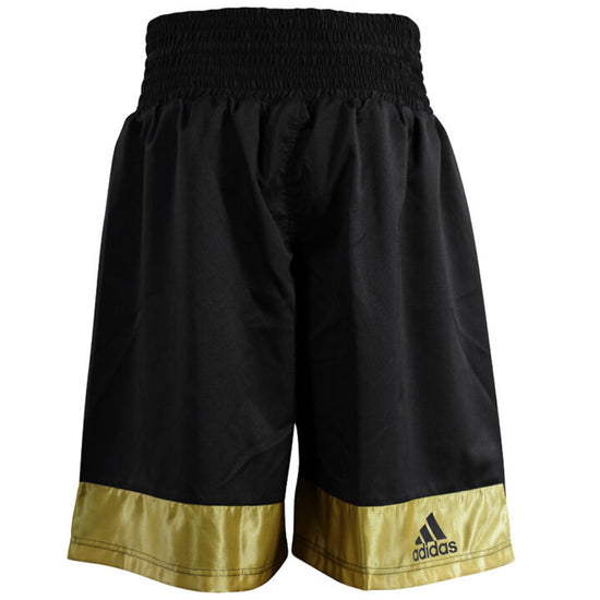 adidas Pro Boxing Shorts Black/Gold Back