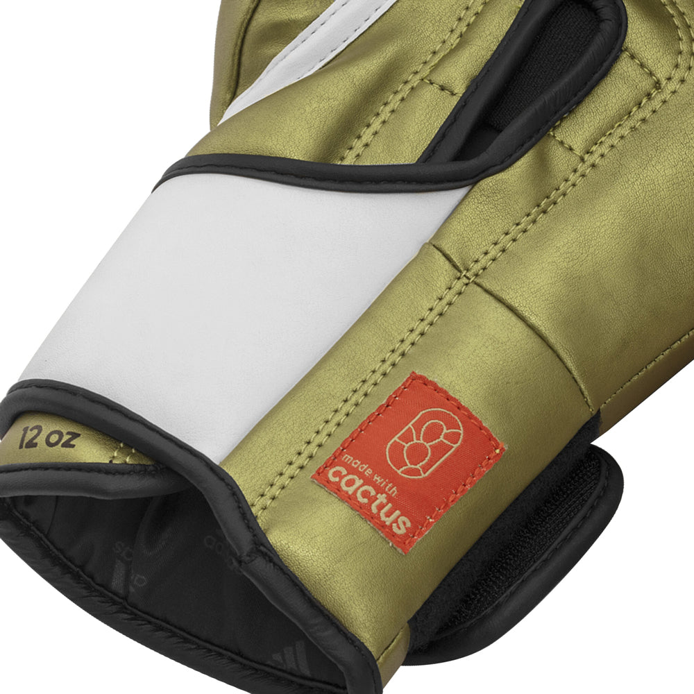 adidas Tilt 350 Pro Training Gloves Hook and Loop White/Gold Cactus Logo