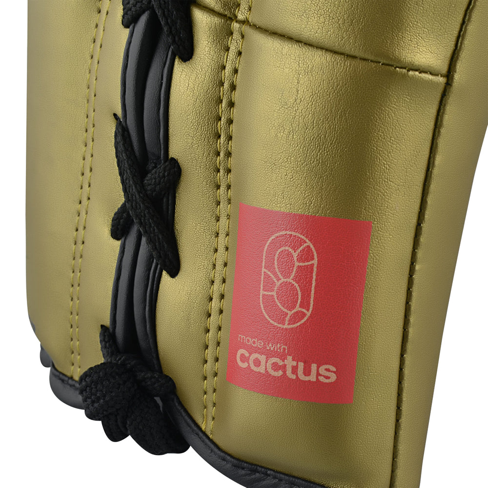 adidas Tilt 350 Pro Training Gloves Lace Up Black/Gold Cactus Logo