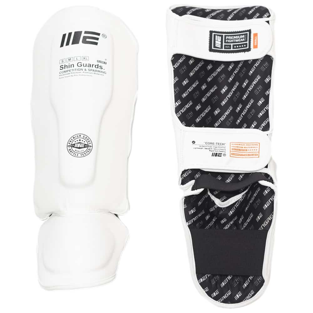 Engage W.I.P Series Shin Guards White Front