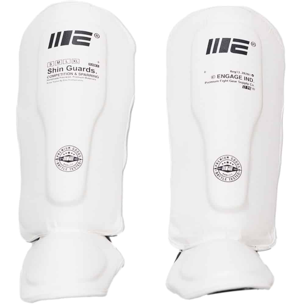 Engage W.I.P Series Shin Guards White Front