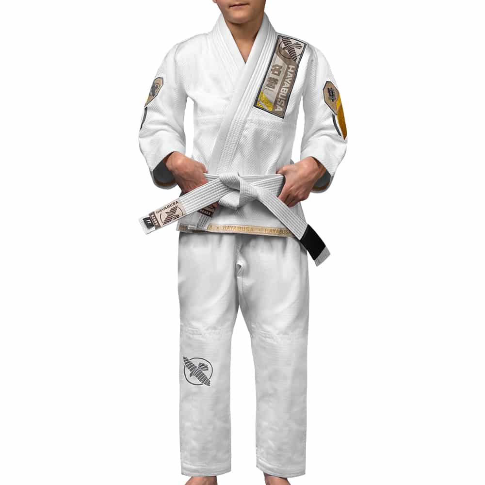 Hayabusa Youth Ascend Lightweight Jiu Jitsu Gi BJJ Gi Youth Hayabusa White Y00
