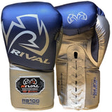 Rival RS100 Small-Fit Professional Sparring Gloves Blue/Silver