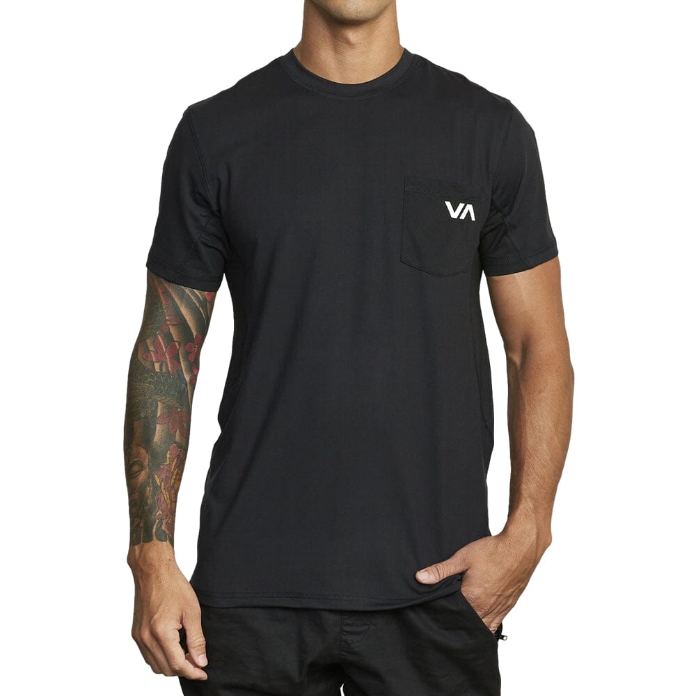 RVCA Sport Vent Short Sleeve Top Training Shirts RVCA Black Small