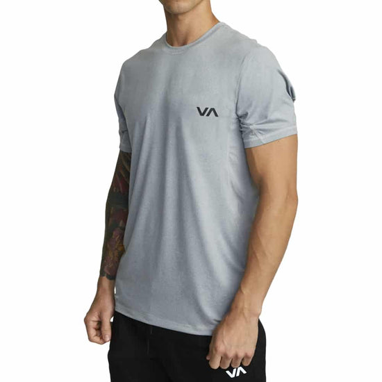 RVCA Sport Vent Short Sleeve Top Charcoal Heather Front
