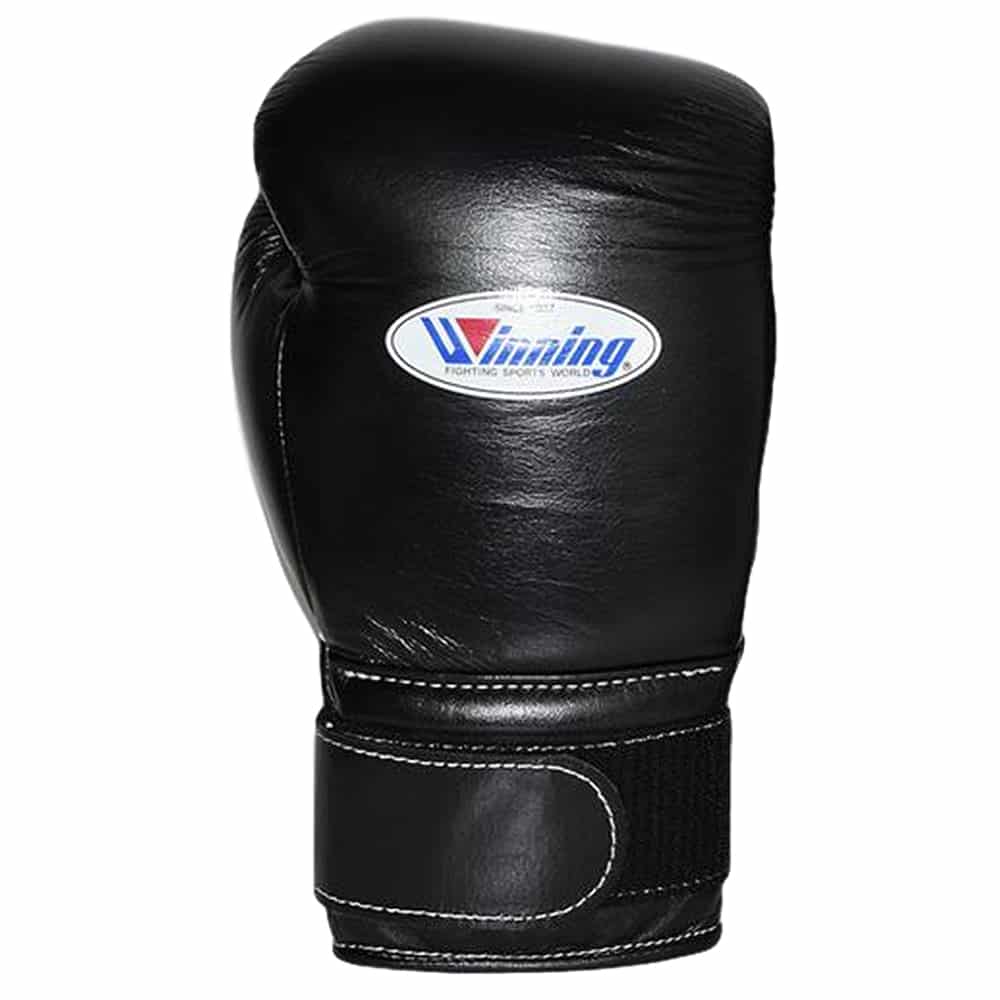 Winning MS- Velcro Boxing Gloves Black Top
