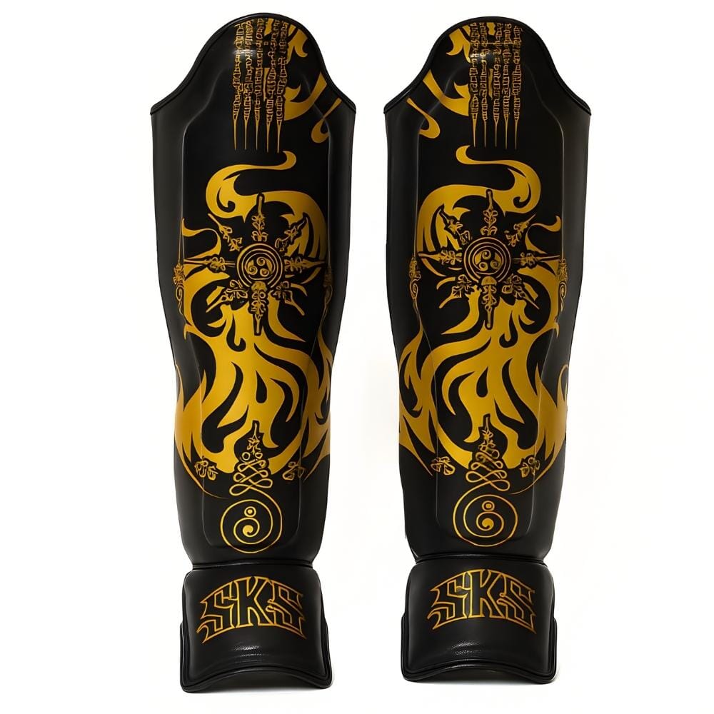 SKS Rift Legacy Muay Thai Shin Guards Black Shin Guards SKS 