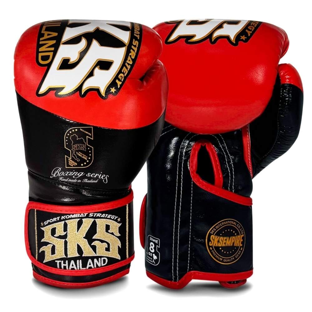 Loop Boxing SKS Scarlet Noir Hook and Loop Boxing Gloves – MMA Fight Store