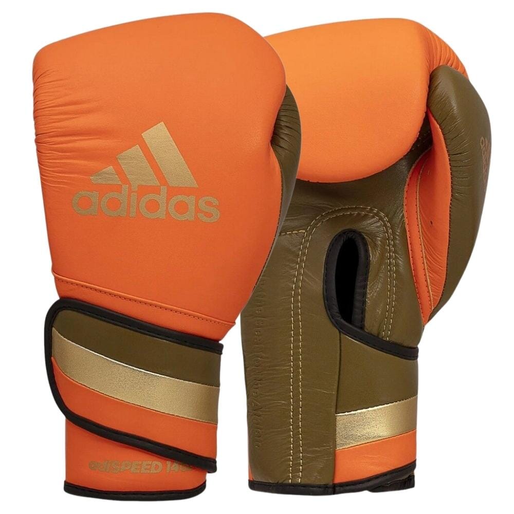 Adidas Adispeed 501 Limited Edition Pro Boxing Gloves Orange/Gold/Black Boxing Gloves Adidas Orange/Gold/Black 12oz 