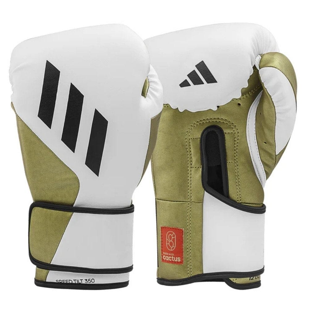 Adidas Speed Tilt 350 Boxing Gloves White/Gold Boxing Gloves Adidas White/Gold 12oz 